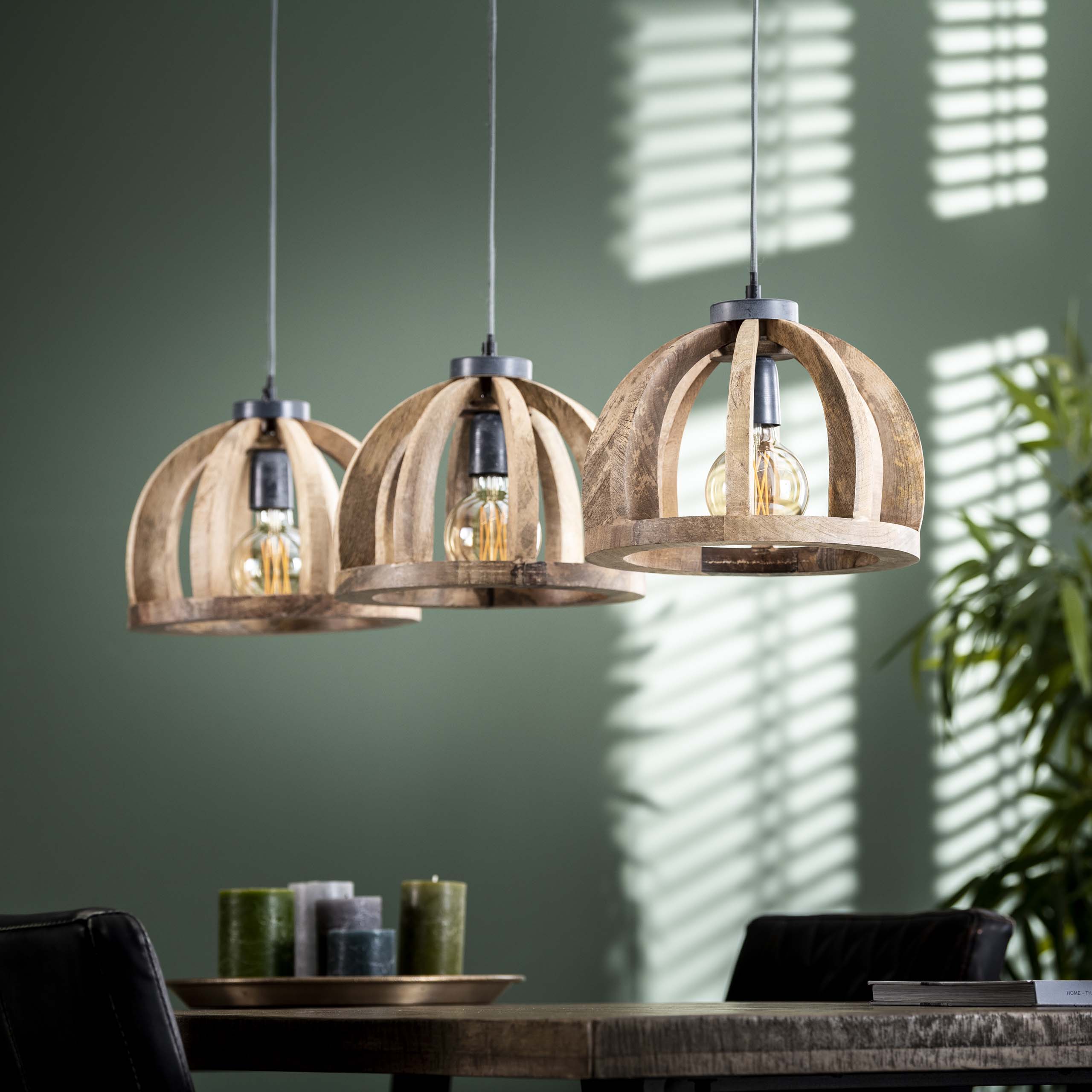 Hanglamp Orba 3 Lichts Massief Mango