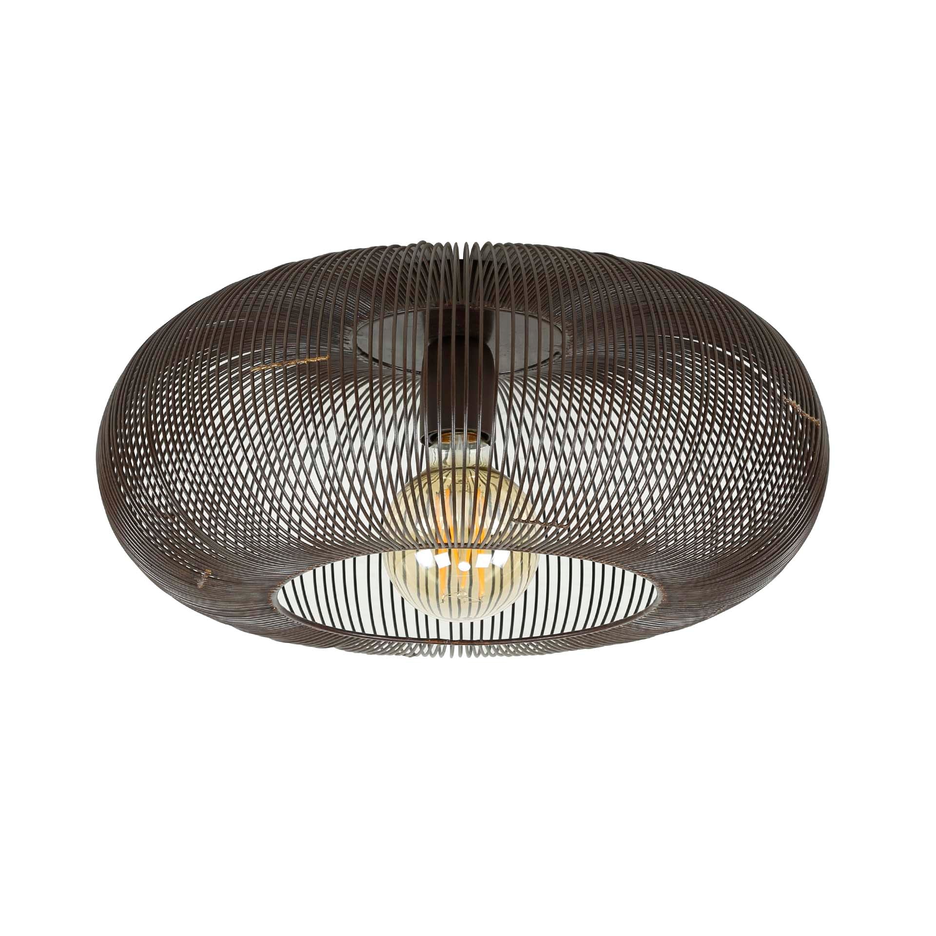 Plafondlamp Copper Twist 1-lichts / Zwart nikkel