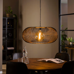 Hanglamp Copper Twist 1 Lichts O70Cm Zwart Nikkel