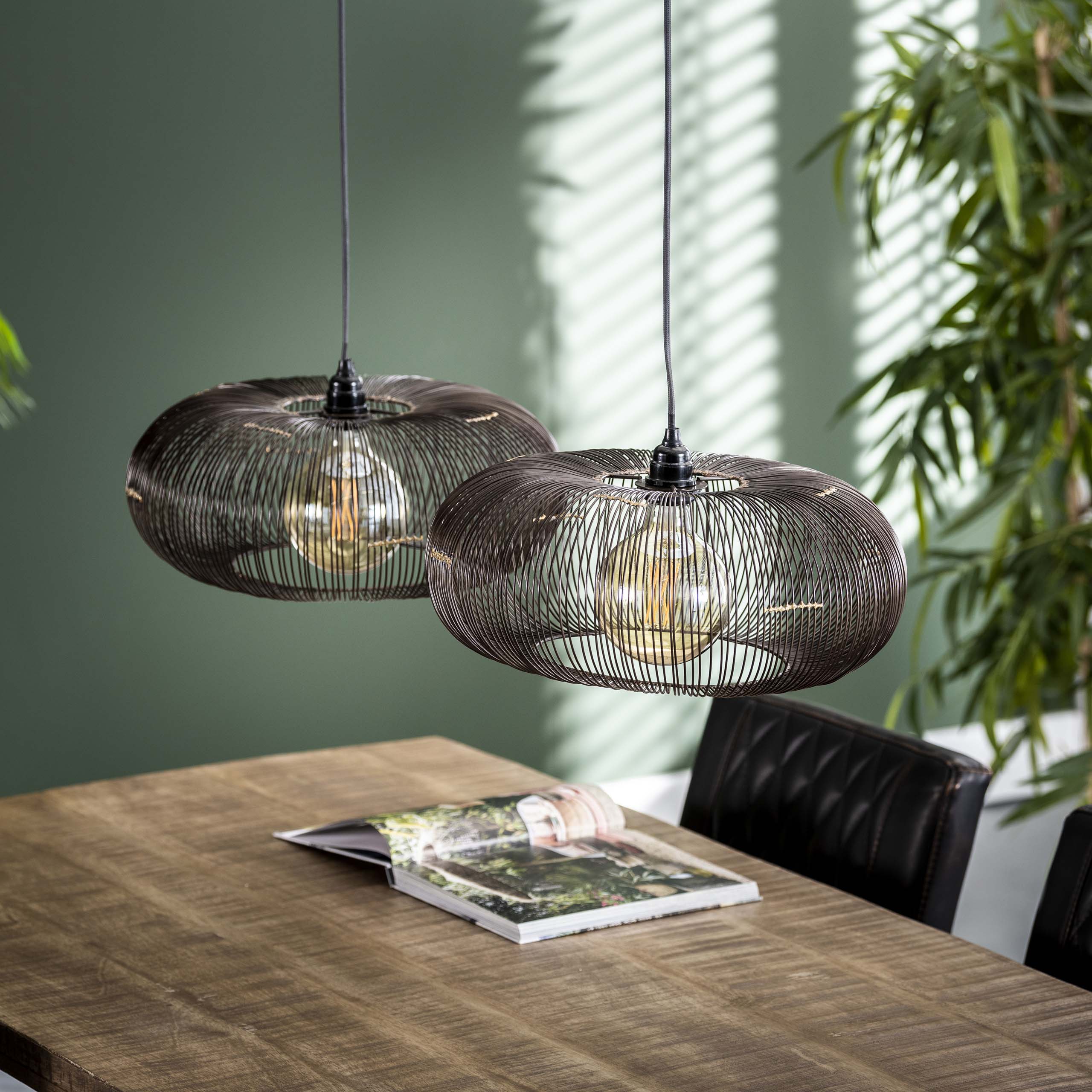 Hanglamp Copper Twist 2 Lichts Zwart Nikkel