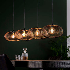 Hanglamp Copper Twist 4 Lichts Zwart Nikkel