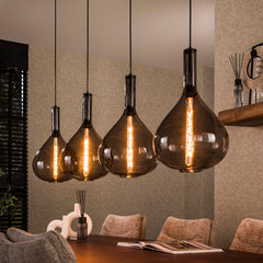 Hanglamp Smoke Drop 4 Lichts Artic Zwart