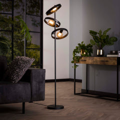 Vloerlamp Hover 3 Lichts Charcoal