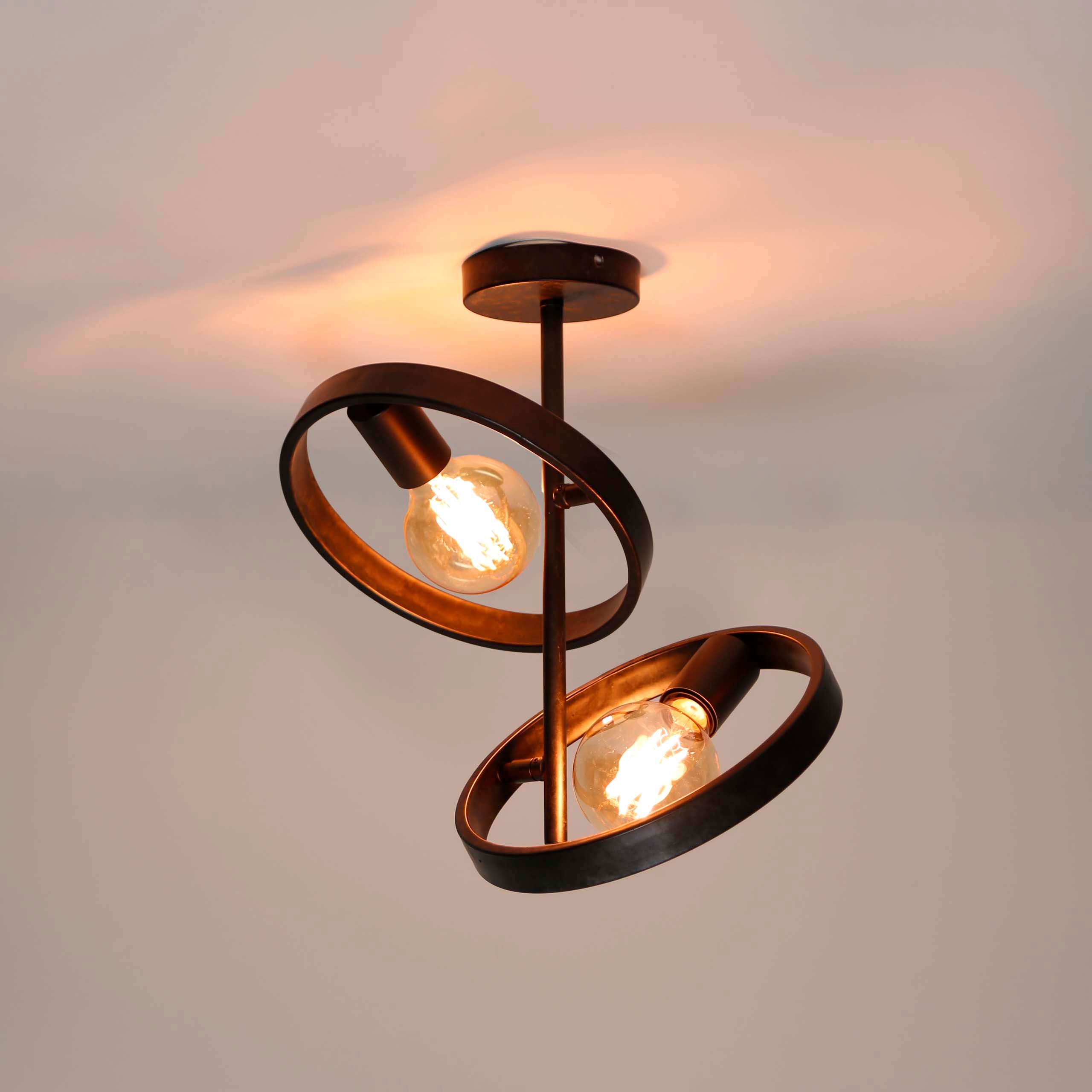 Plafondlamp Hover 2-lichts / Charcoal