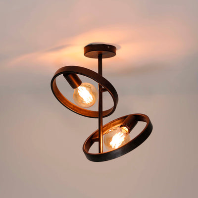 Plafondlamp Hover 2 Lichts Charcoal