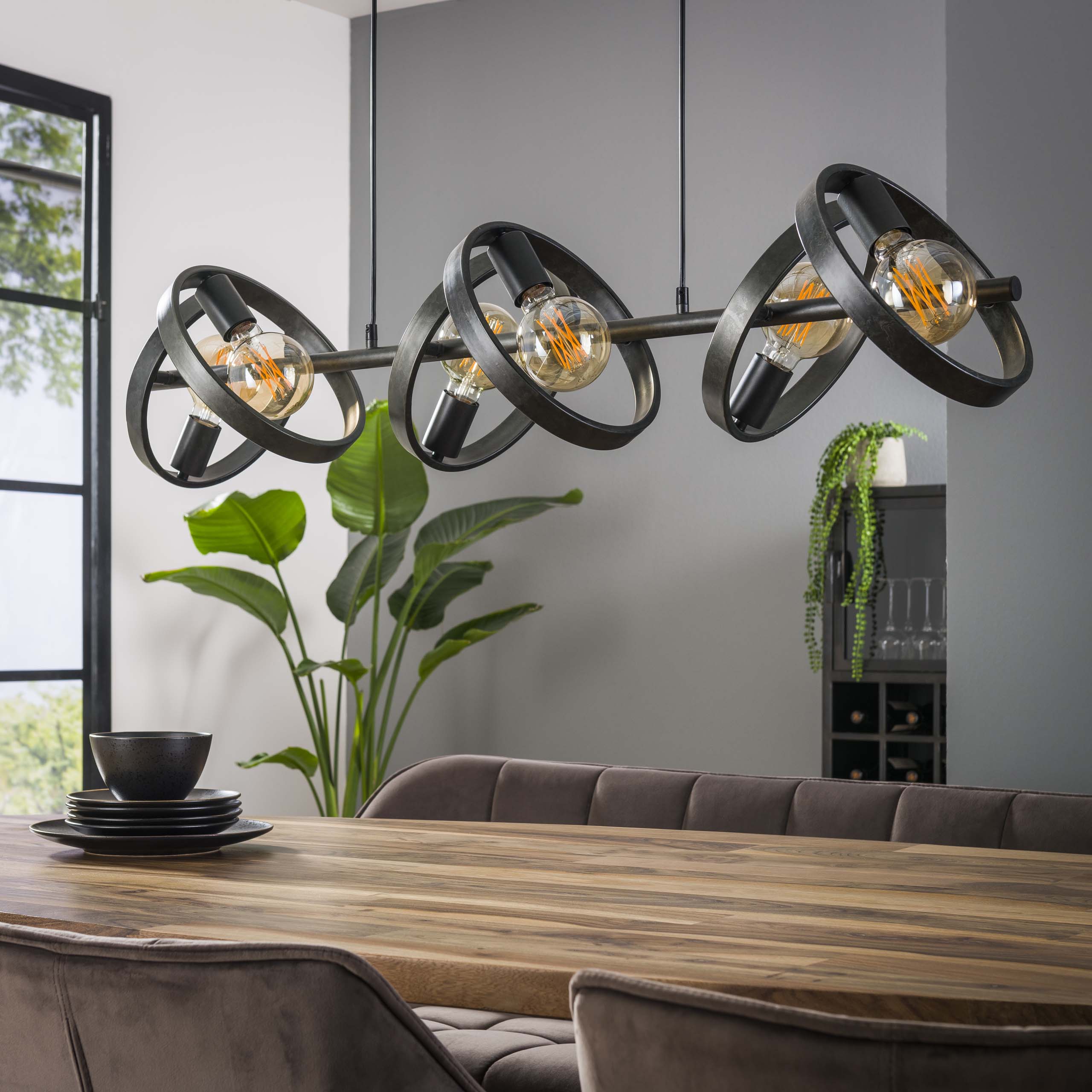 Hanglamp Hover 6 Lichts Charcoal