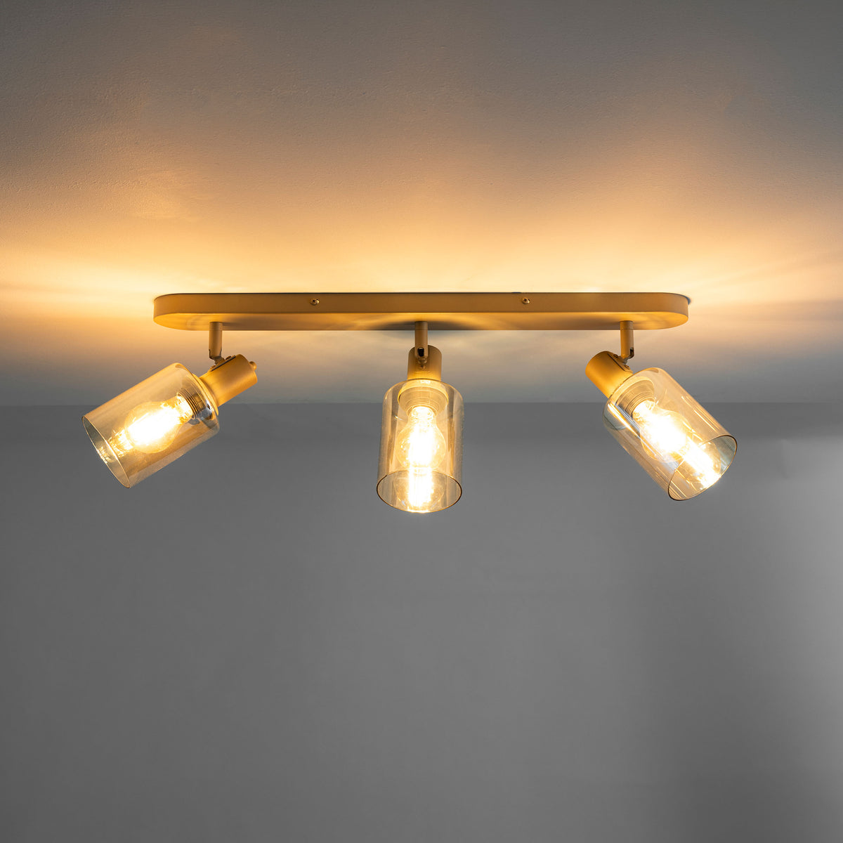 Plafondlamp Sepiora 3-lichts / Beige