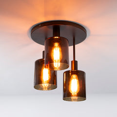 Plafondlamp Sepiora 3 Lichts Sienna Bruin