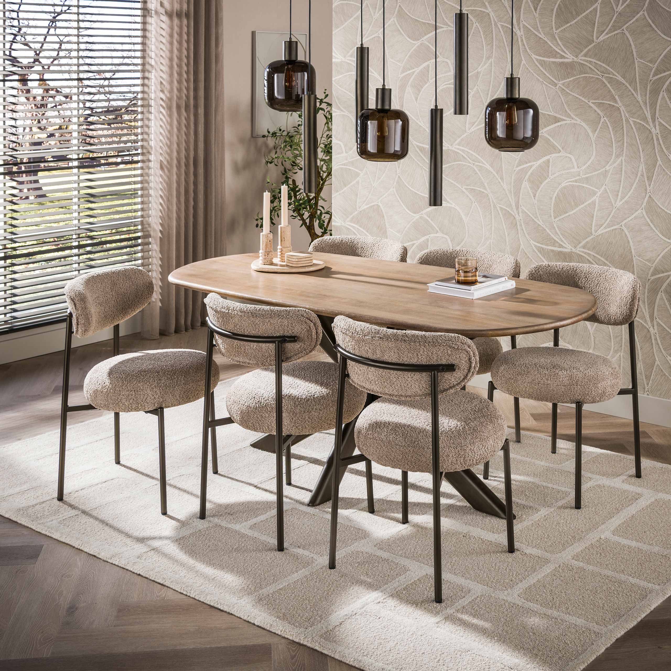 Hanglamp Bronza 4 3 Lichts Sienna Bruin