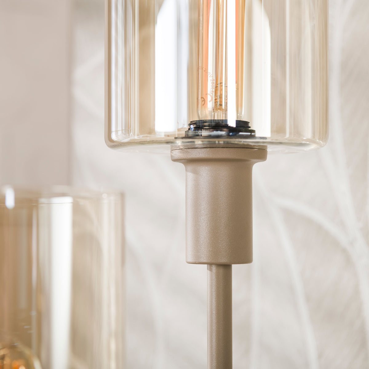 Vloerlamp Sepiora getrapt 3-lichts / Beige