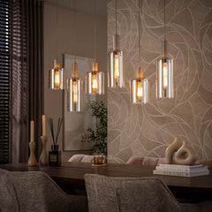 Hanglamp Sepiora 6-lichts / Beige