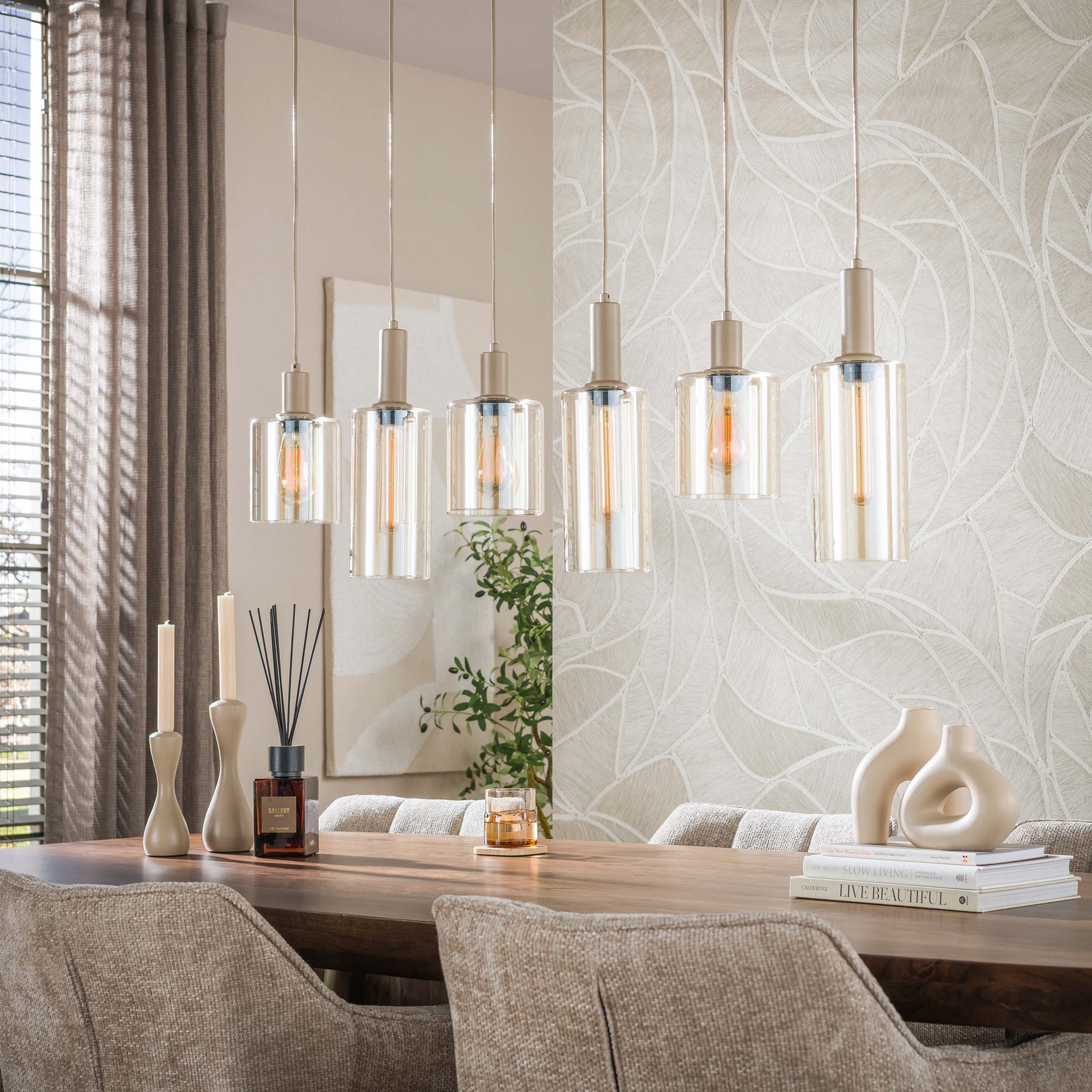 Hanglamp Sepiora 6-lichts / Beige