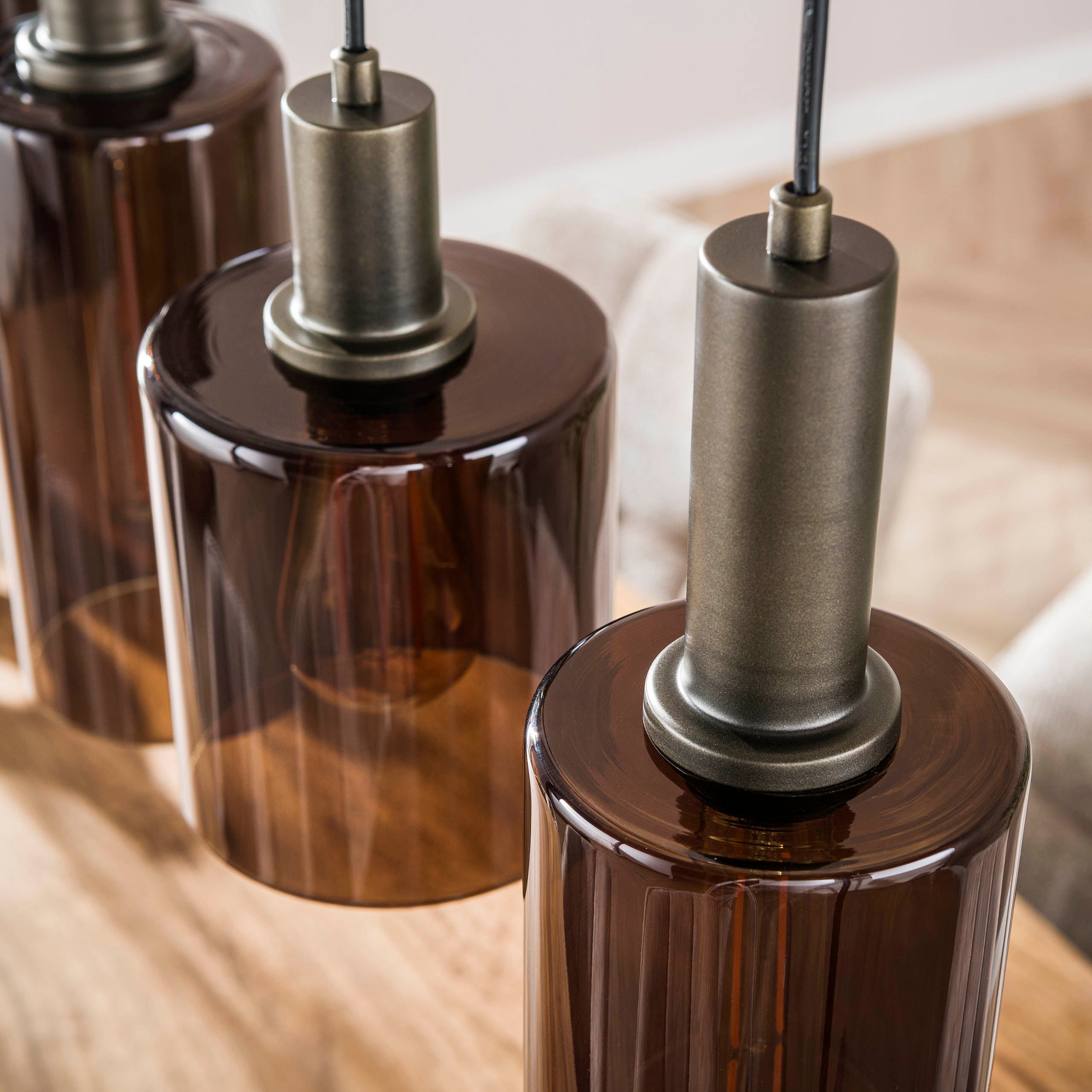 Hanglamp Sepiora 6 Lichts Sienna Bruin