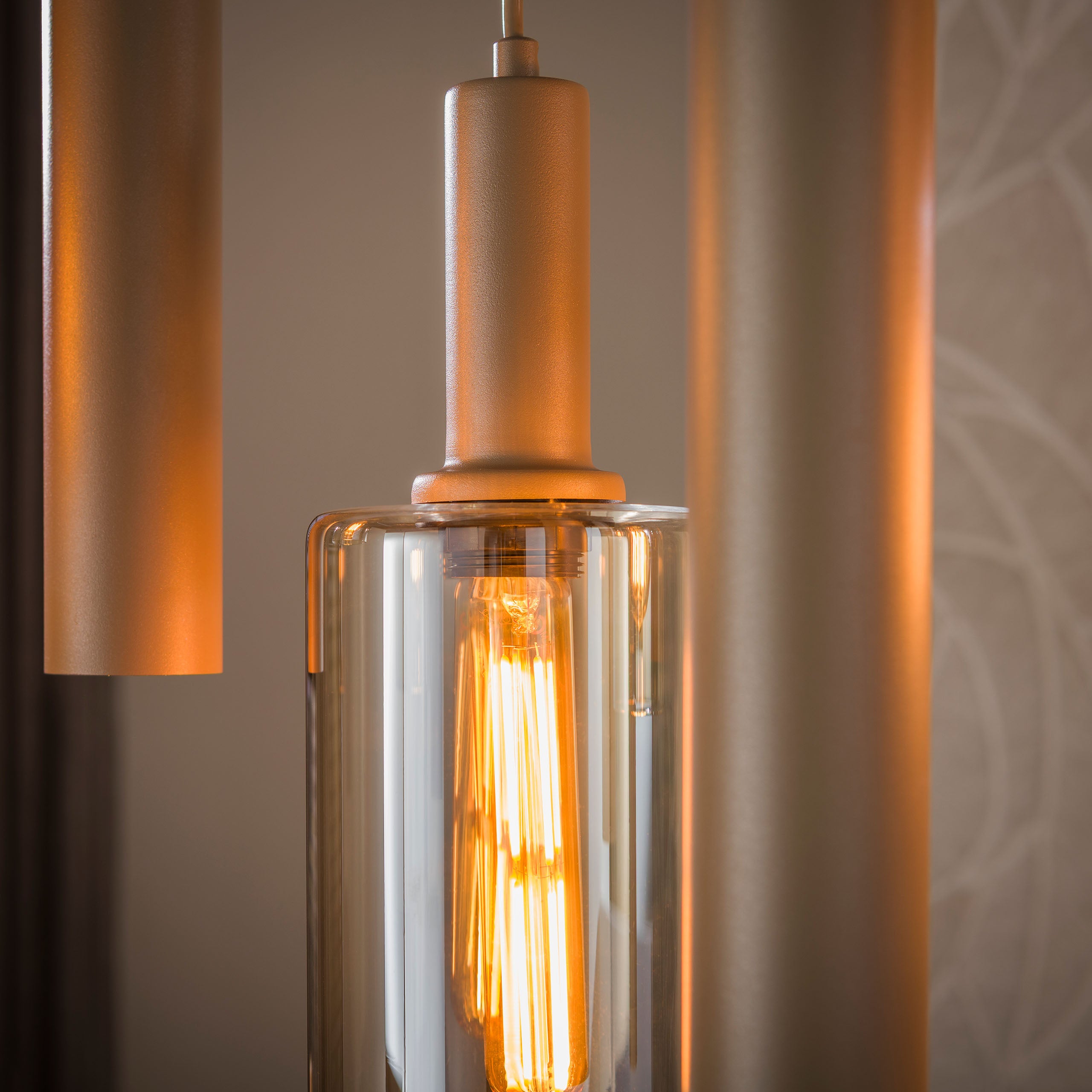 Hanglamp Sepiora 5+4-lichts / Beige