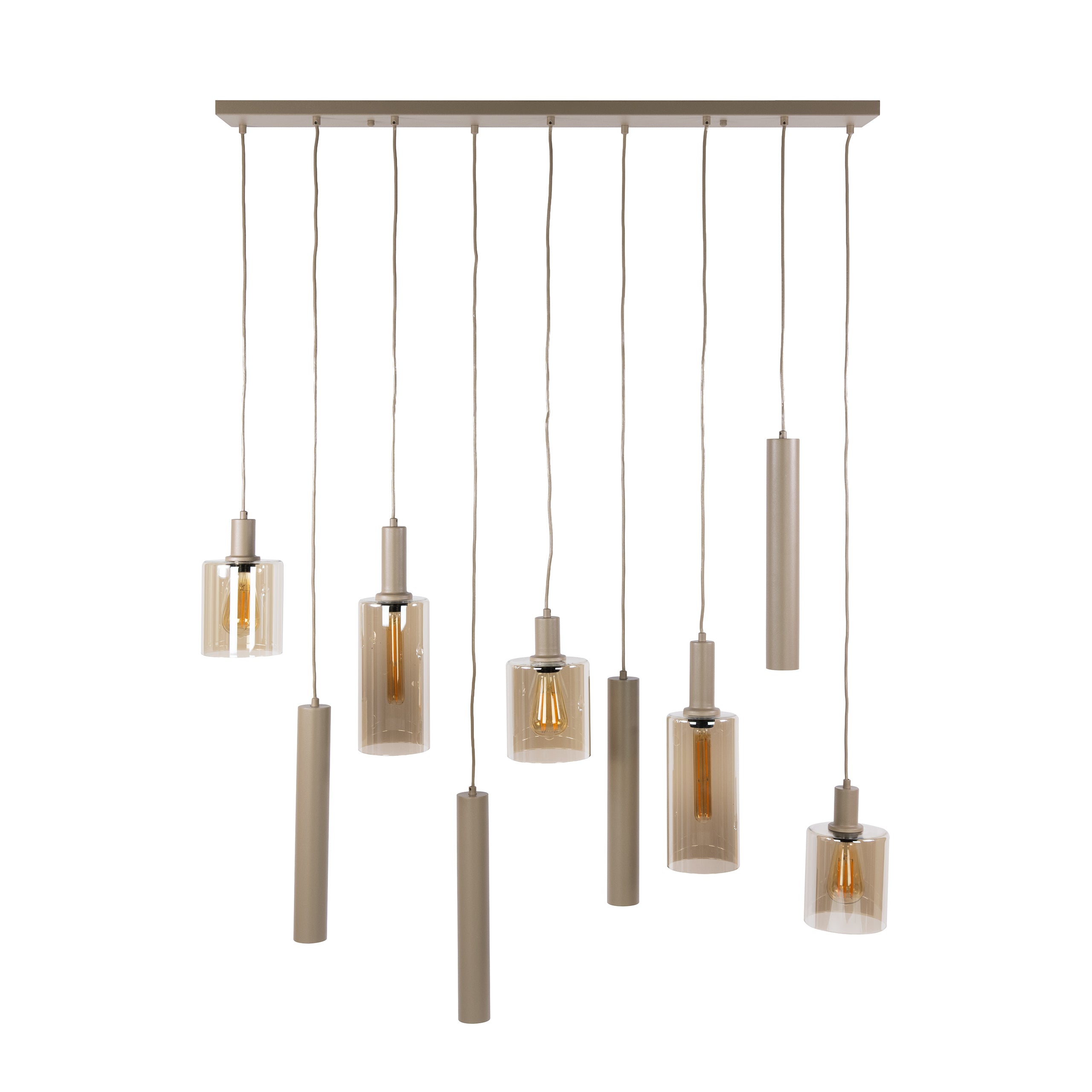 Hanglamp Sepiora 5+4-lichts / Beige