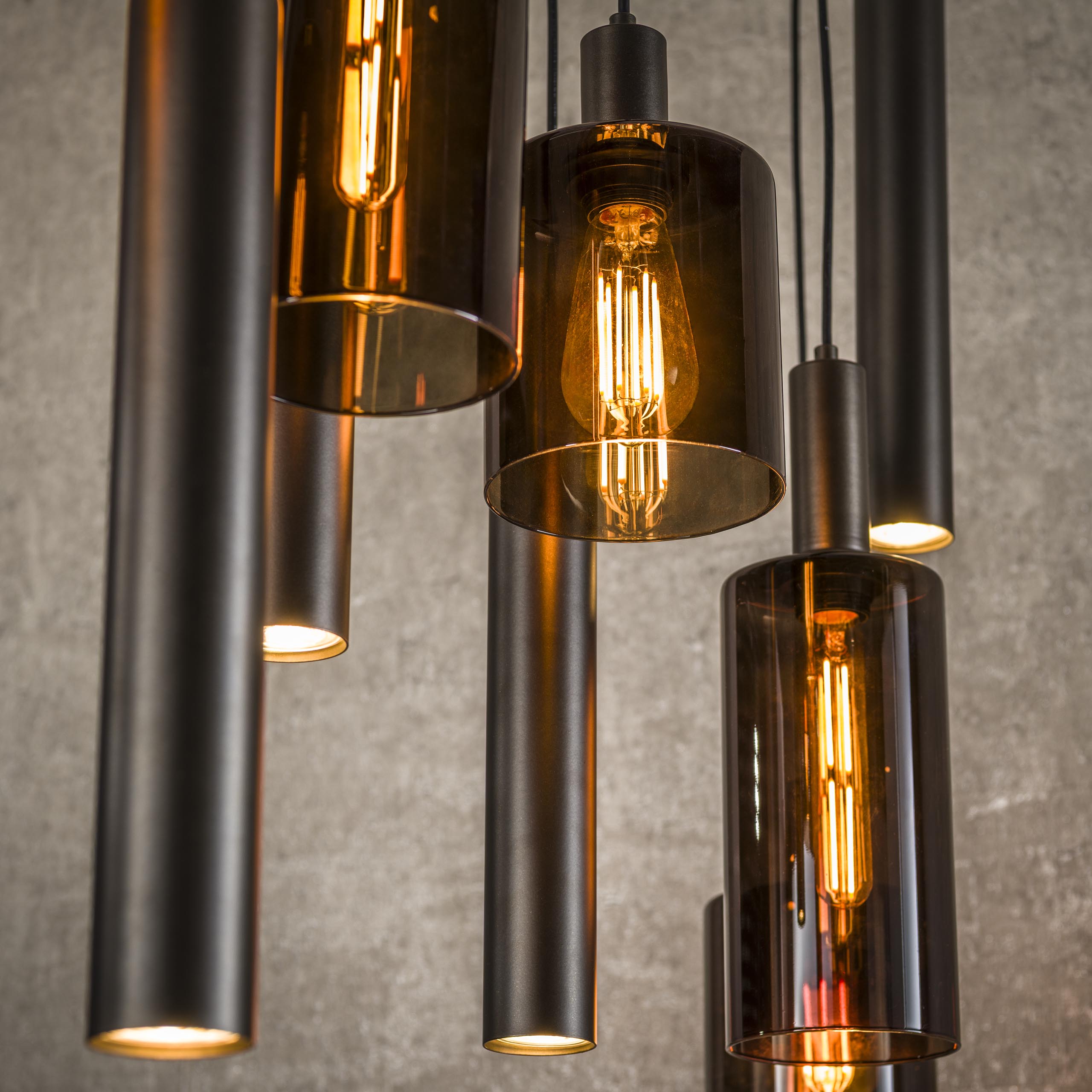 Hanglamp Sepiora 5 4 Lichts Sienna Bruin