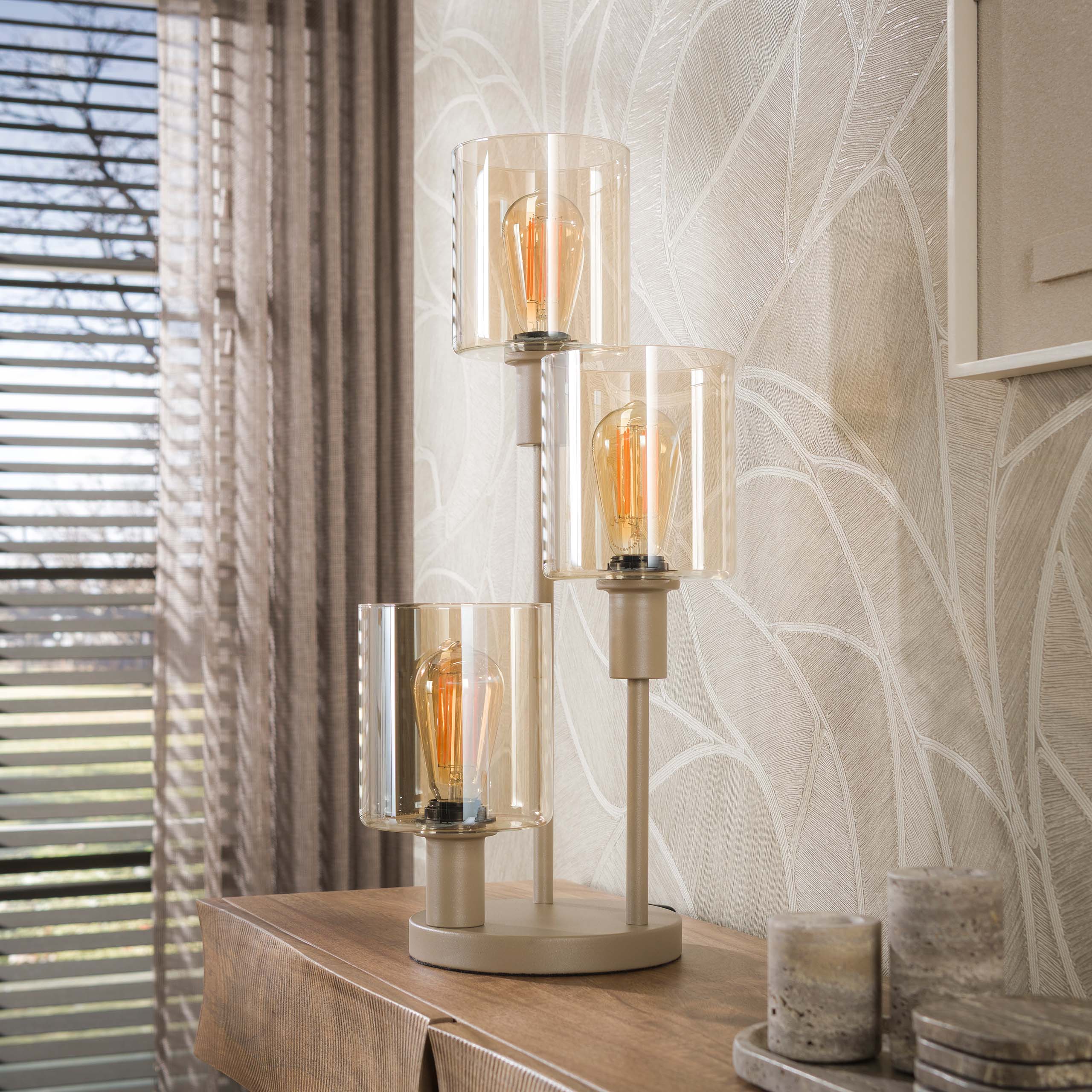 Tafellamp Sepiora 3-lichts / Beige