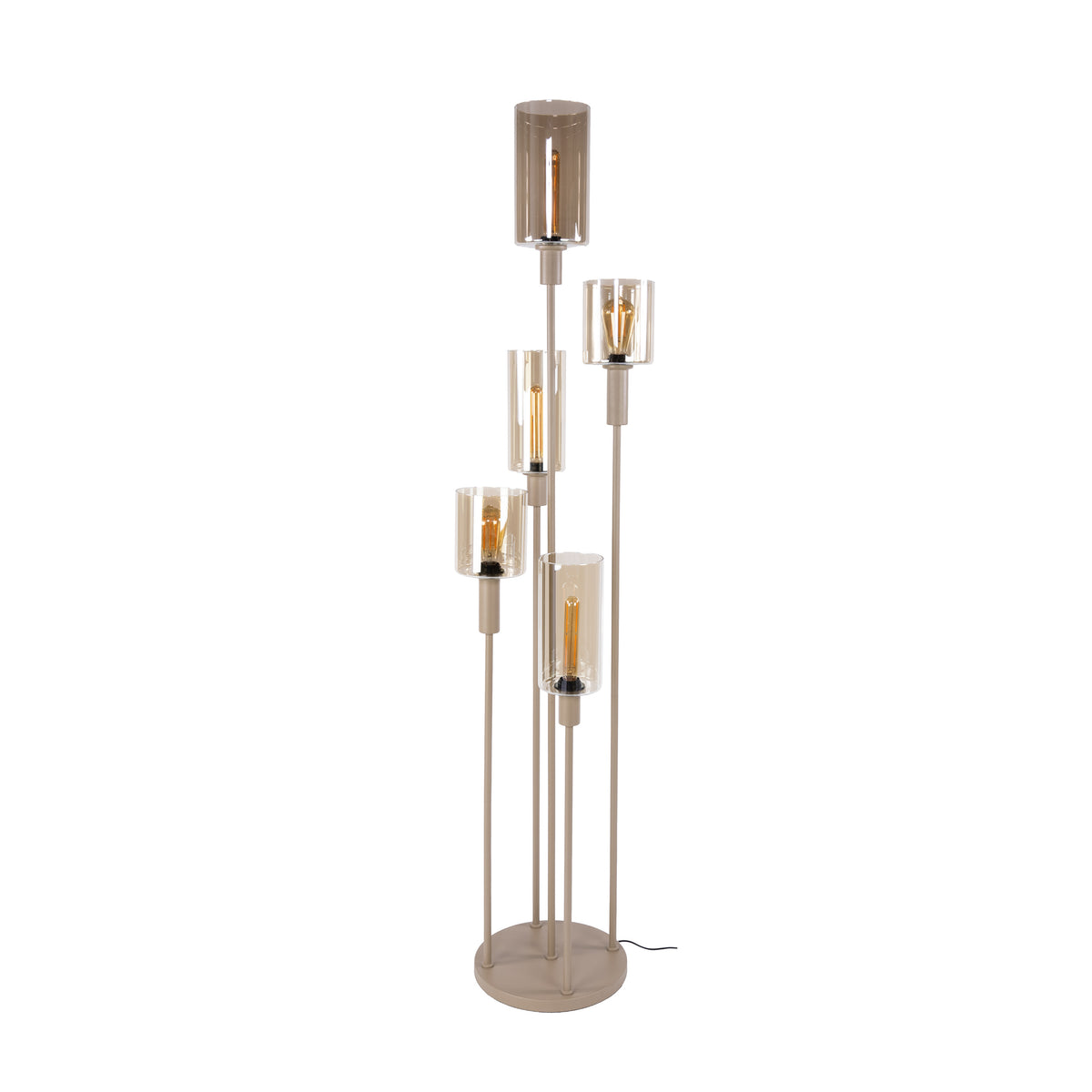Vloerlamp Sepiora 5-lichts / Beige