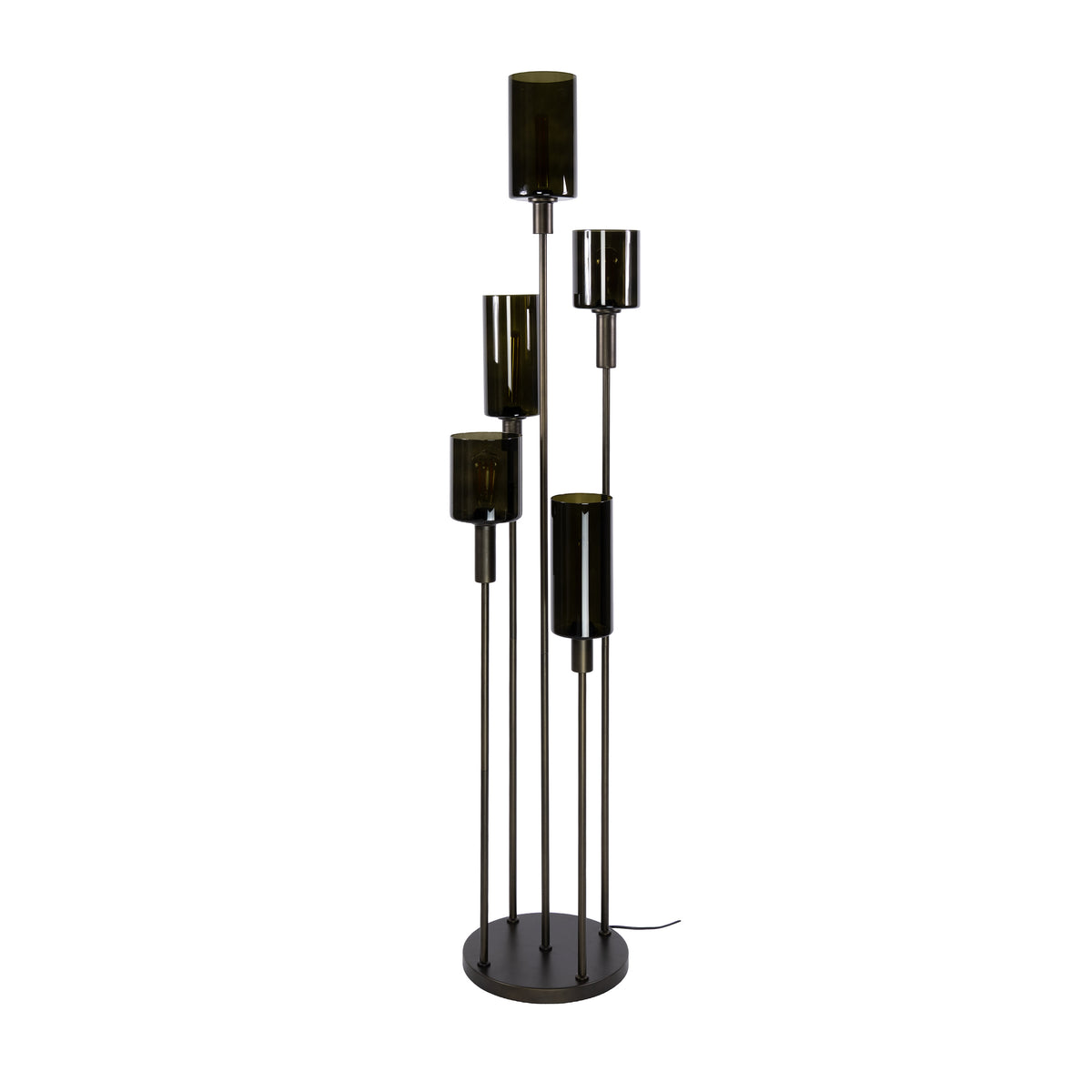 Vloerlamp Sepiora 5-lichts / Sienna bruin