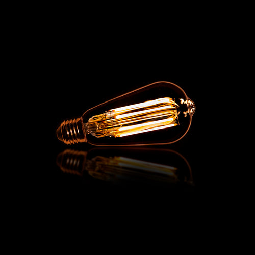 Lichtbron Led St64 Filament Druppel Amber Glas
