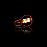 Lichtbron Led G45 Filament Bol O4 5Cm Amber Glas
