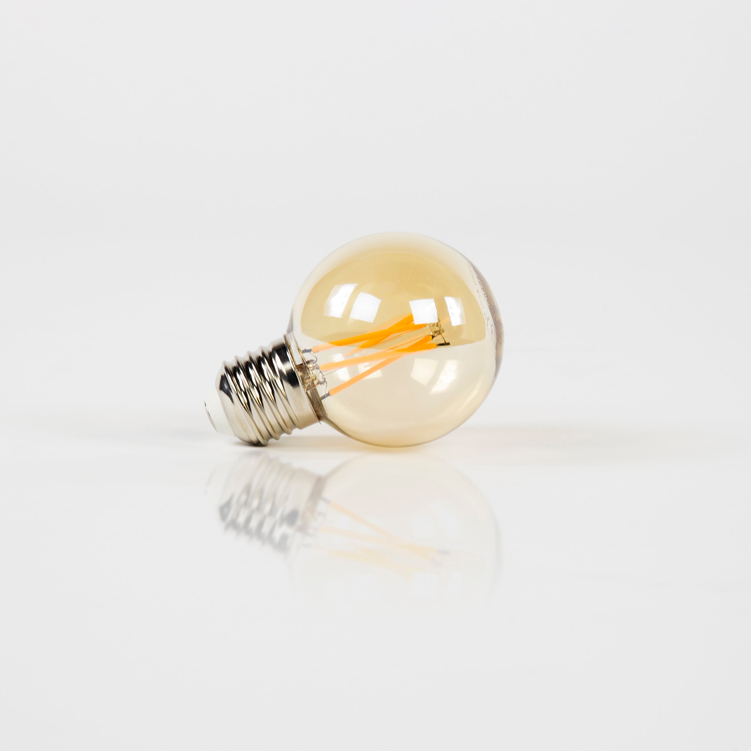 Lichtbron LED [G60] filament bol Ø6cm / Amber glas
