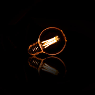Lichtbron Led G60 Filament Bol O6Cm Amber Glas