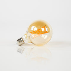 Lichtbron Led G95 Filament Bol O9 5Cm Amber Glas