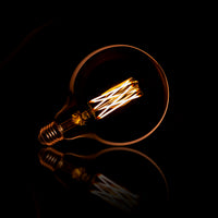 Lichtbron Led G125 Filament Bol O12 5Cm Amber Glas