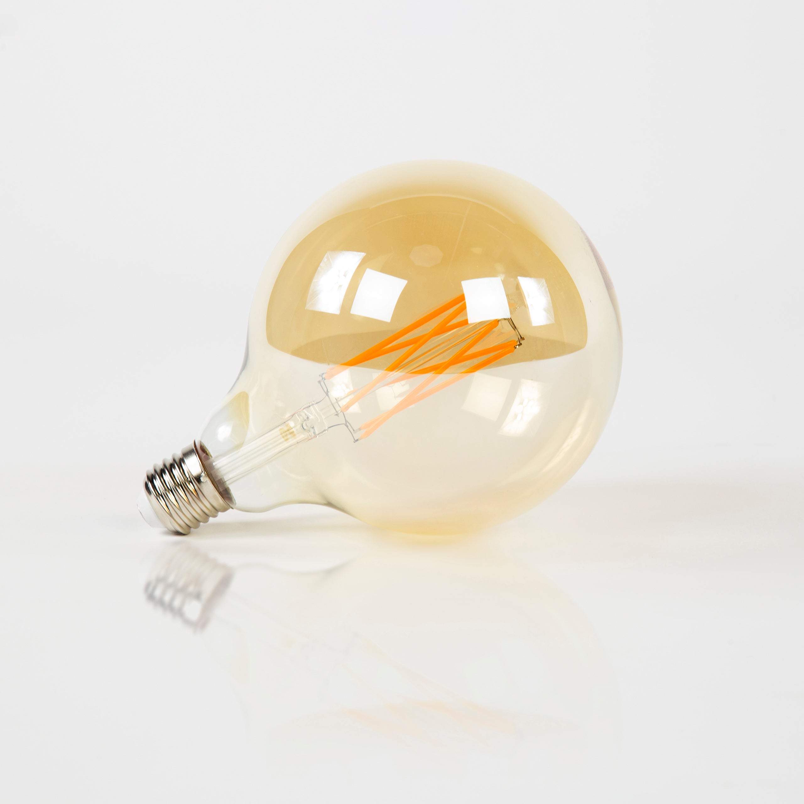 Lichtbron Led G125 Filament Bol O12 5Cm Amber Glas