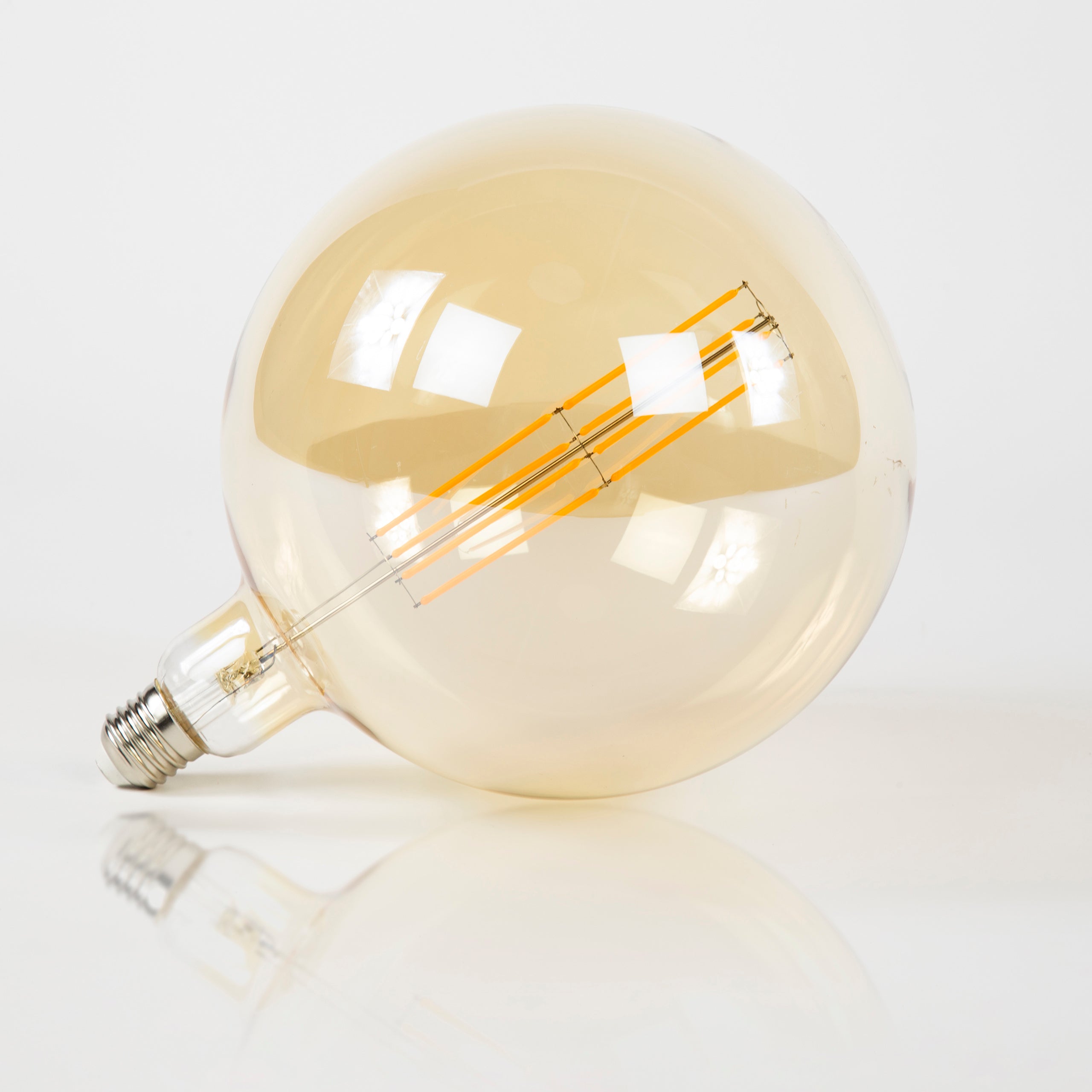 Lichtbron LED [G200] filament bol Ø20cm / Amber glas