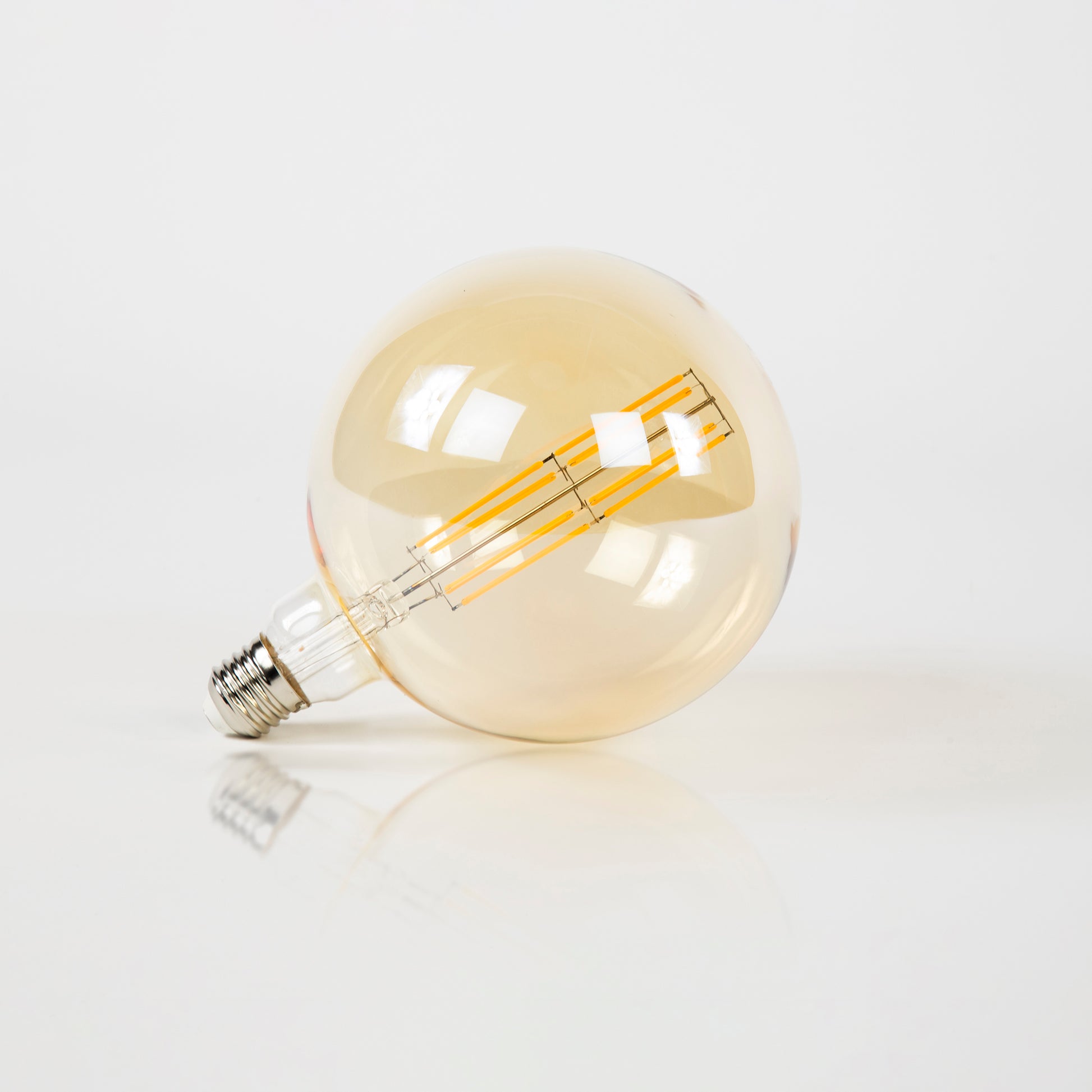Lichtbron LED [G150] filament bol Ø15cm / Amber glas