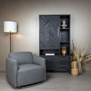 Fauteuil Bradfort – Grijs – 84 x 84 x 76 cm | Tower Living