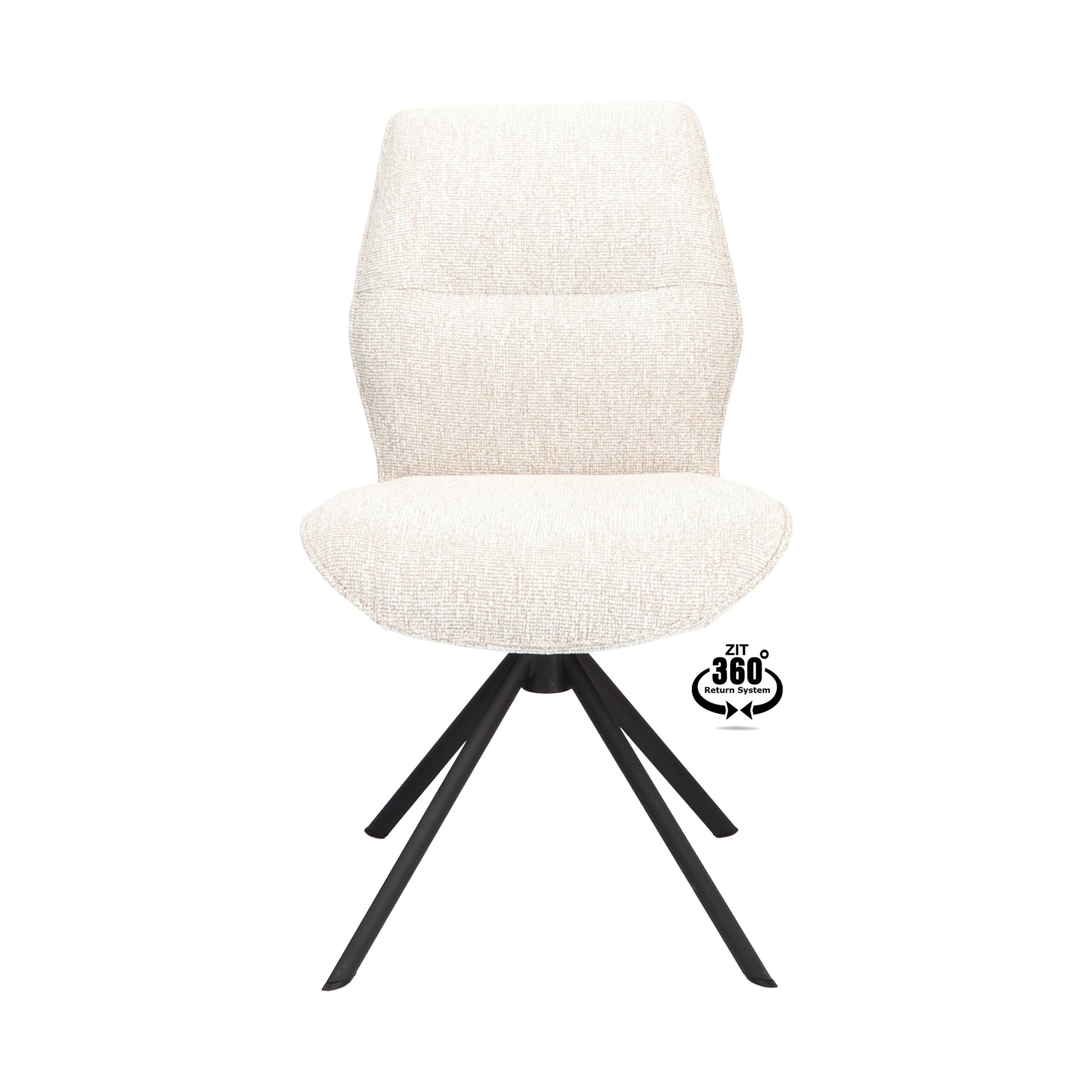 Eetkamerstoel Onyx Stof Lodge Linen Leg Black 360° Return-system