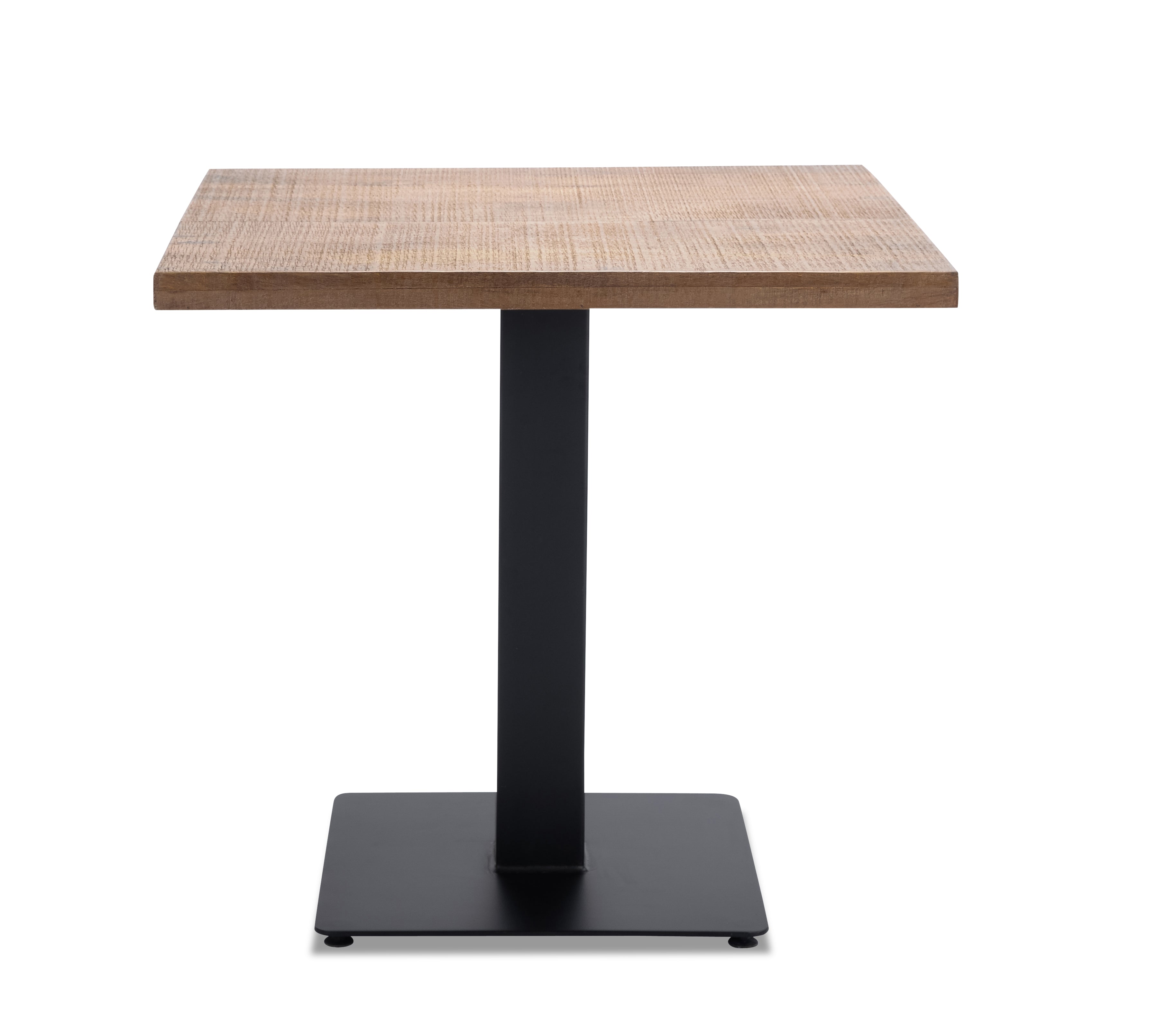 Horeca eettafel Jaxx 80x80 Wood Natural Tafelonderstel Zwart