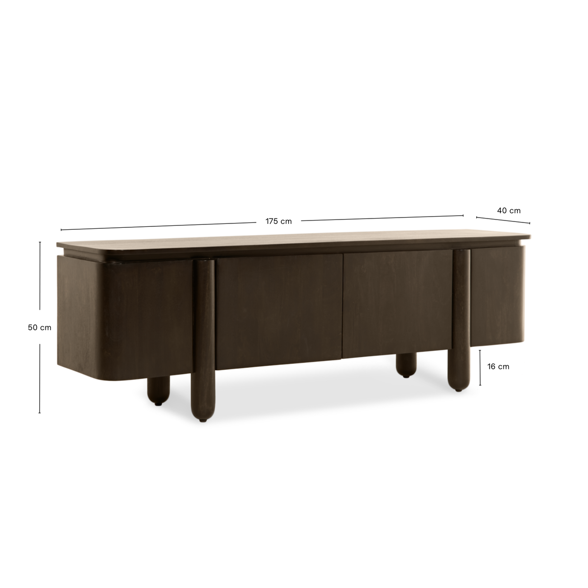 TV-meubel Rondo - 175 cm Donkerbruin