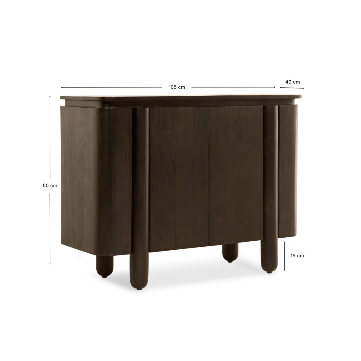 Dressoir Rondo - 105 cm Donkerbruin