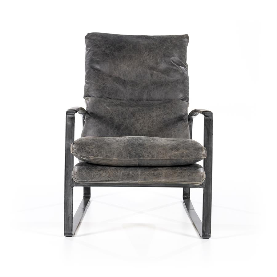 Fauteuil Lex - antraciet vintage leer