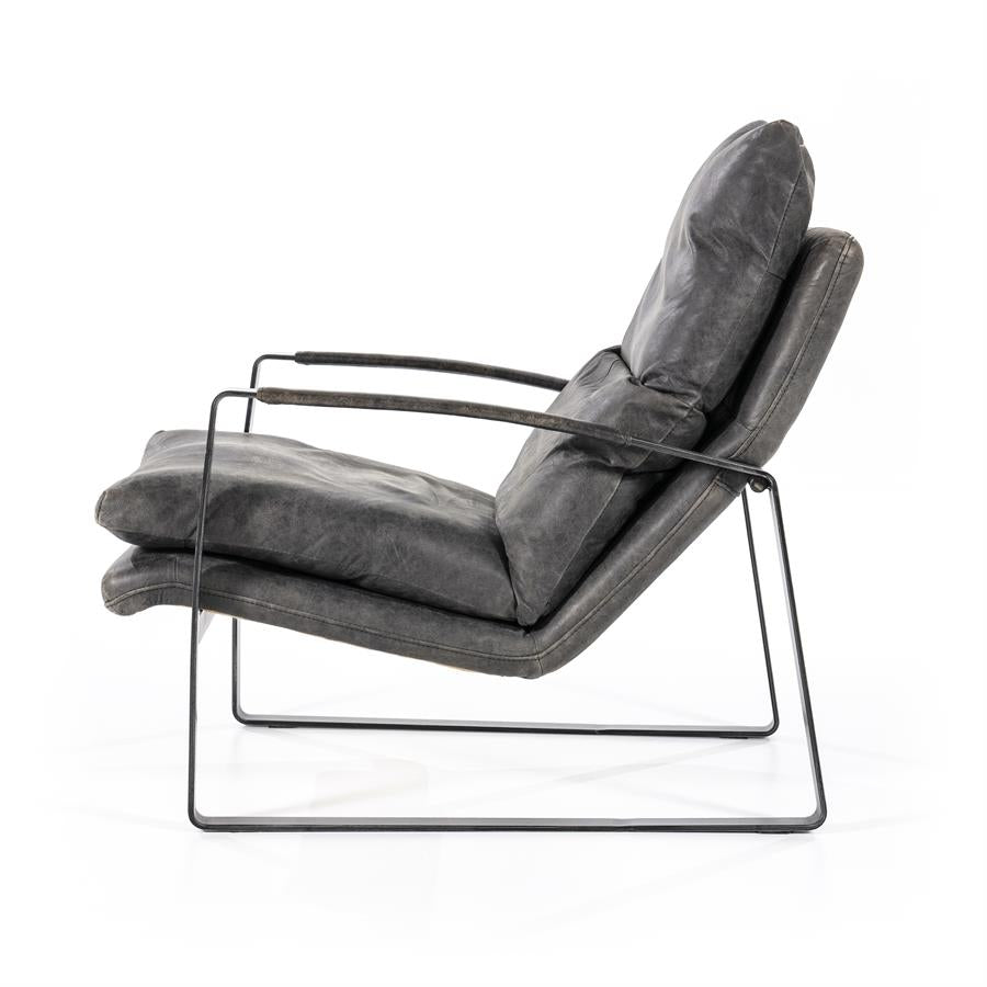 Fauteuil Lex - antraciet vintage leer
