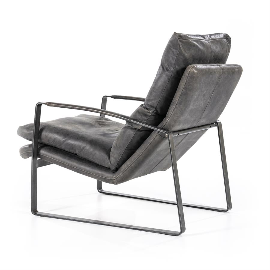Fauteuil Lex - antraciet vintage leer