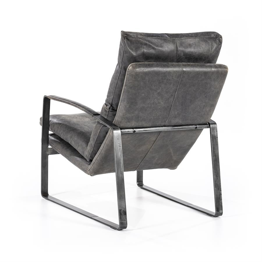 Fauteuil Lex - antraciet vintage leer