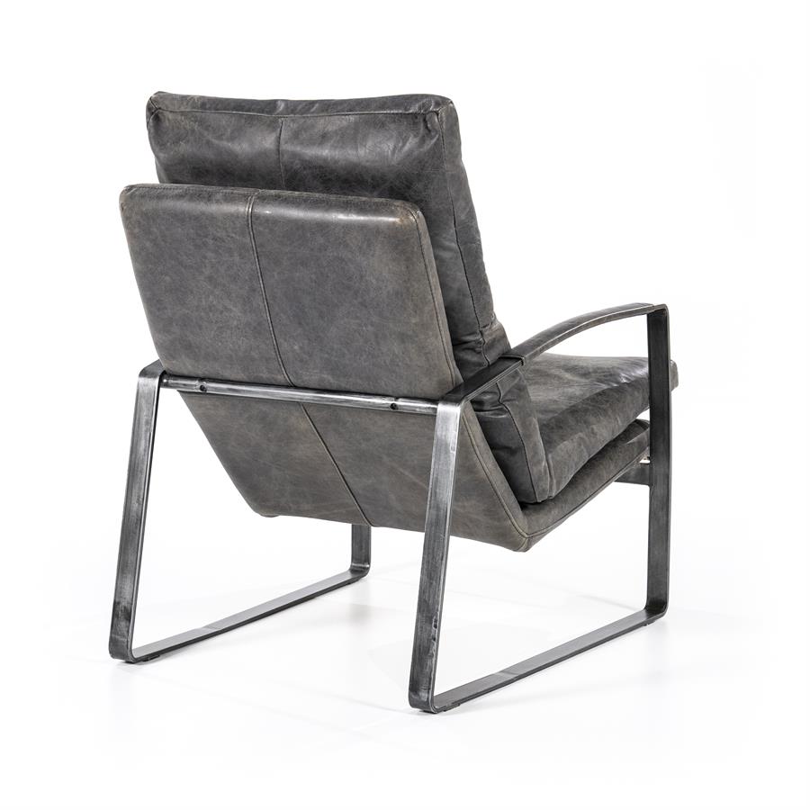 Fauteuil Lex - antraciet vintage leer