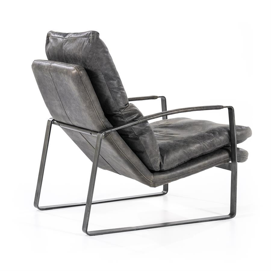 Fauteuil Lex - antraciet vintage leer