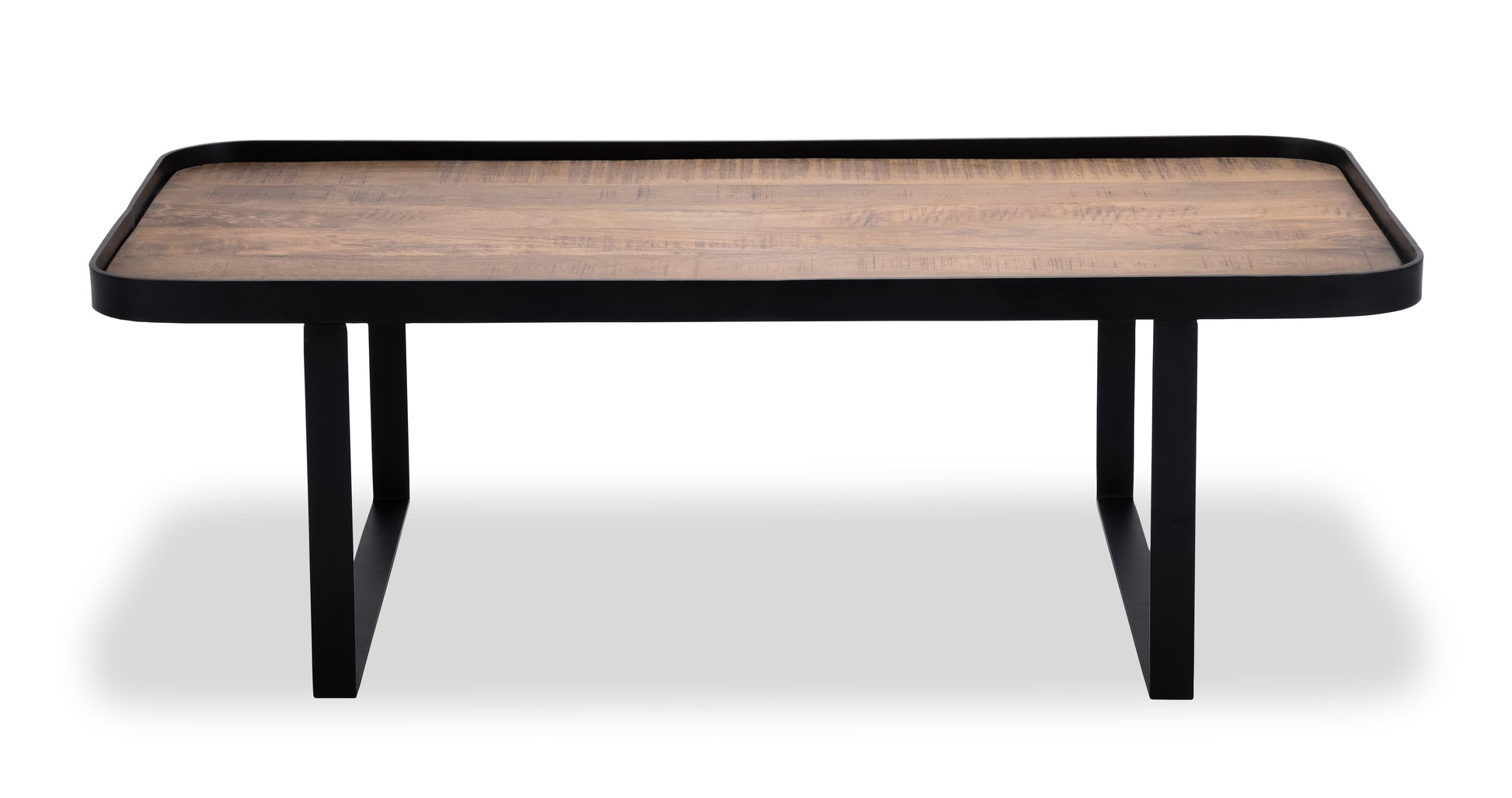 Salontafel Hunt 002 (120x60) Wood Natural Metal Matt Black