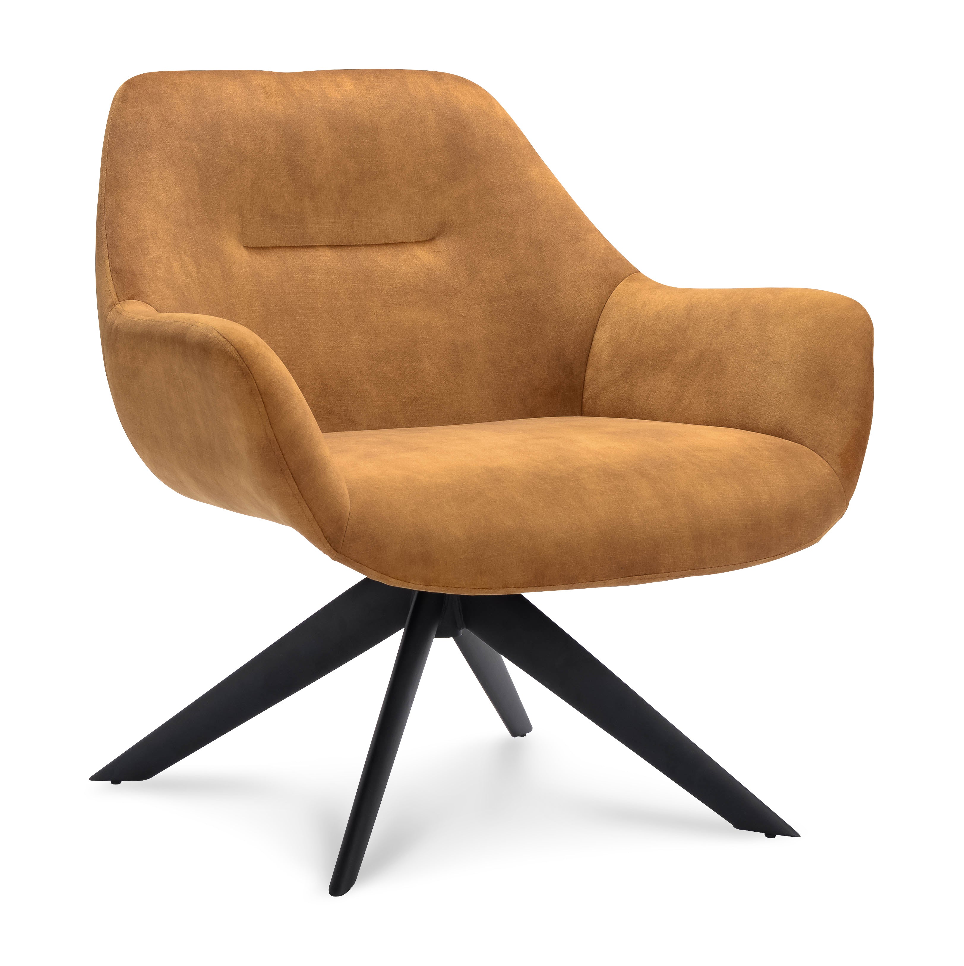 Fauteuil Vegas Stof Adore Cognac Leg Black