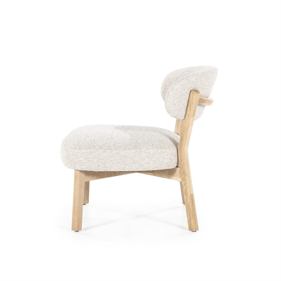 Fauteuil Mikky naturel - taupe Moon