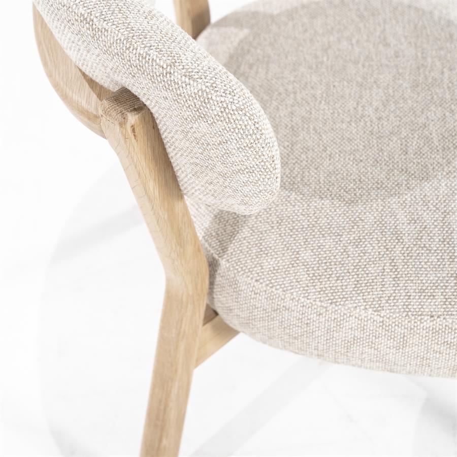 Fauteuil Mikky naturel - taupe Moon