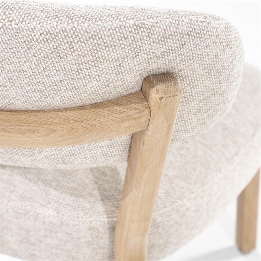 Fauteuil Mikky naturel - taupe Moon