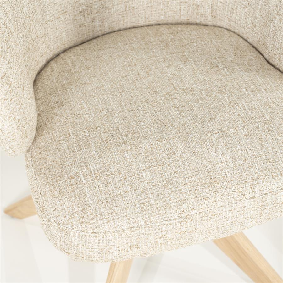 Stoel Connor naturel - beige Donna