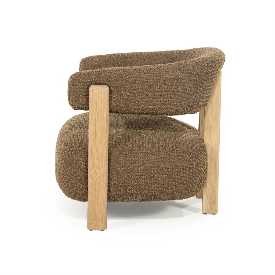 Fauteuil Lola - bruin Hush